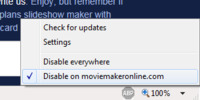 AdBlock Plus kikapcsolása a moviemakeronline.com oldalon Internet Explorerben