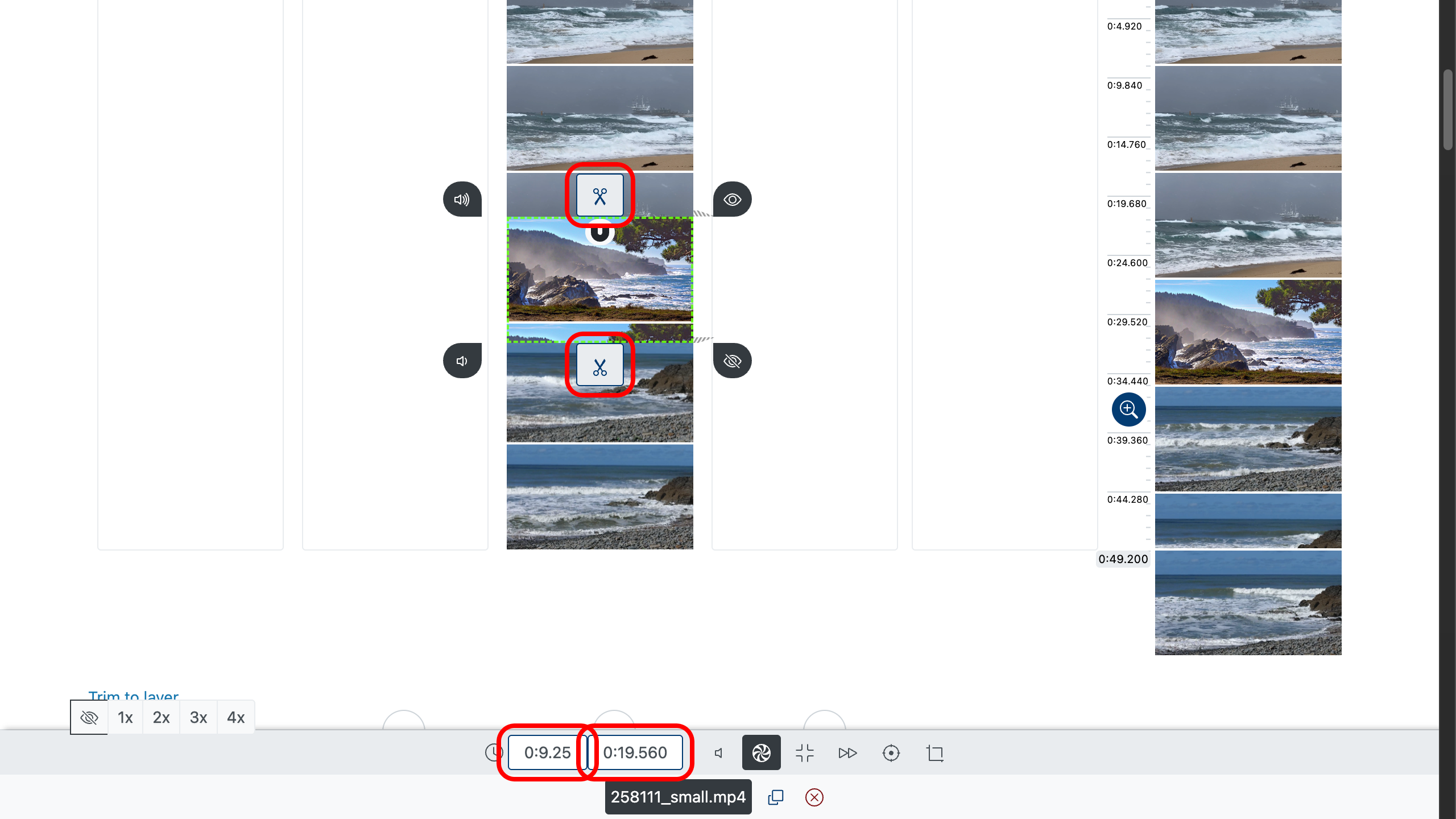Videók egyesítése áttűnések nélkül — videó vágása